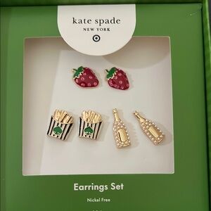 Kate Spade Mixed Novelty Stud  Earrings Set Target Exc